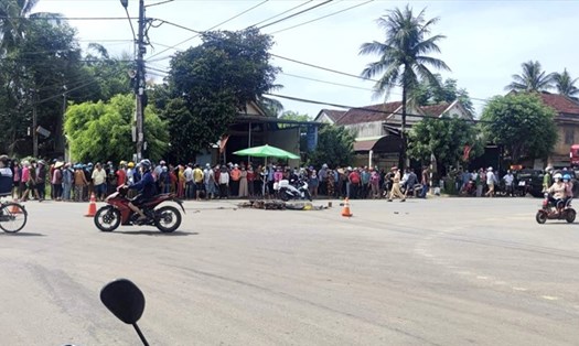 Hiện trưởng xảy ra vụ tại nạn khiến 2 phụ nữ tử vong tại Bình Định.