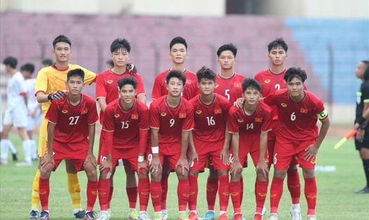 U16 Việt Nam một lần nữa chạm trán U16 Thái Lan ở bán kết U16 Đông Nam Á 2022. Ảnh: VFF