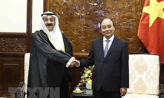 Chủ tịch nước Nguyễn Xuân Phúc tiếp đại sứ Kuwait Yousef Ashour Al-sabbagh. Ảnh: TTXVN