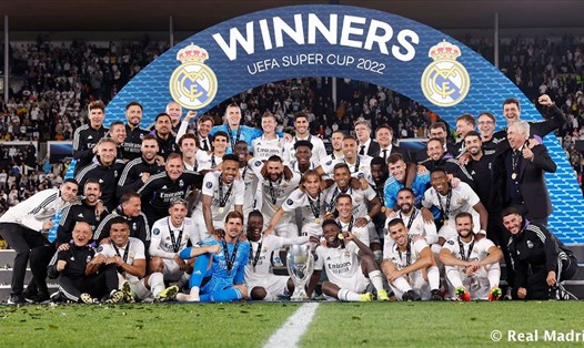 Real Madrid lần thứ năm giành Siêu cúp Châu Âu. Ảnh: Real Madrid
