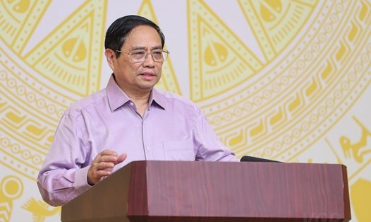 Thủ tướng Chính phủ Phạm Minh Chính phát biểu kết luận Hội nghị. Ảnh: Nhật Bắc