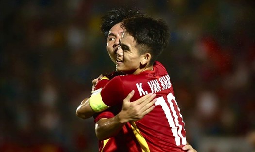 U19 Việt Nam gặp U19 Malaysia tại chung kết U19 Quốc tế 2022. Ảnh: VFF