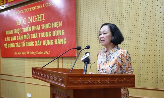 Uỷ viên Bộ Chính trị, Bí thư Trung ương Đảng, Trưởng Ban Tổ chức Trung ương Trương Thị Mai.
