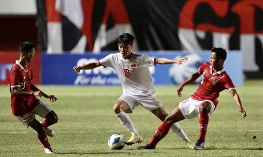 U16 Việt Nam gặp U16 Indonesia tại chung kết U16 Đông Nam Á 2022. Ảnh: VFF