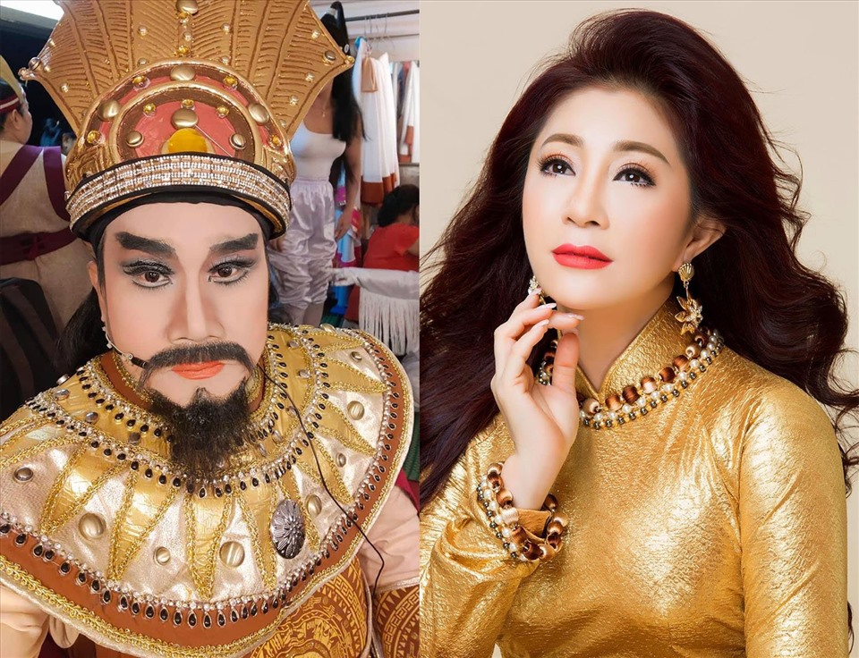 NSƯT Thoại Mỹ và Linh Hiền chia sẻ cảm xúc sau khi được xét duyệt lại danh hiệu NSND. Ảnh: NSCC.