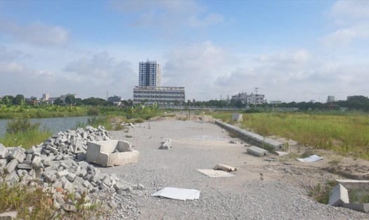 Dự án Khu nhà ở phường Hạp Lĩnh (TP.Bắc Ninh) vẫn đang ngổn ngang hạ tầng. Ảnh: PV.