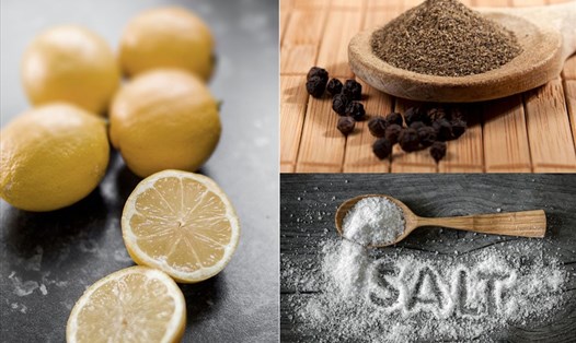 Hỗn hợp hạt tiêu, chanh và muối có nhiều lợi ích với sức khỏe. Đồ họa: Doãn Hằng