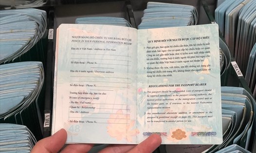 Đức sẽ công nhận tạm thời hộ chiếu phổ thông mẫu mới của Việt Nam đã được bổ sung thông tin nơi sinh tại phần bị chú. Ảnh: X.T