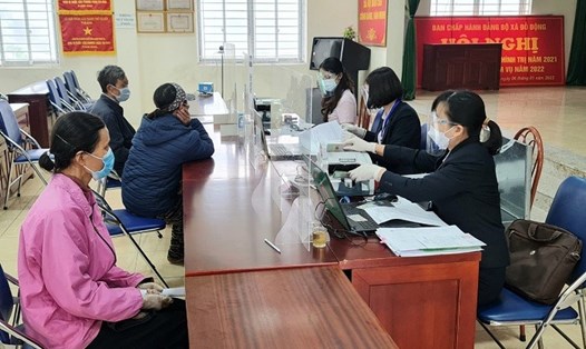 Giao dịch tại xã Đỗ Động của Ngân hàng chính sách xã hội huyện Thanh Oai