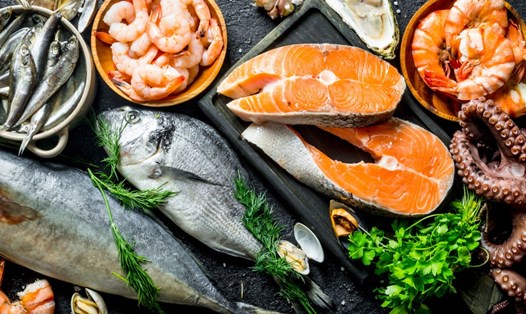 Các loại hải sản là loại thực phẩm giúp bổ sung và kích thích cơ thể sản sinh ra collagen. Ảnh: Xinhua