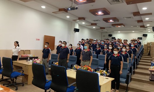 Ban Chấp hành Công đoàn cơ sở Công ty Giấy Yuen Foong Yu Đồng Nai đã phối hợp cùng với Ban Giám đốc Công ty tổ chức Hội nghị Người lao động năm 2022. Ảnh: LĐLĐ huyện Long Thành