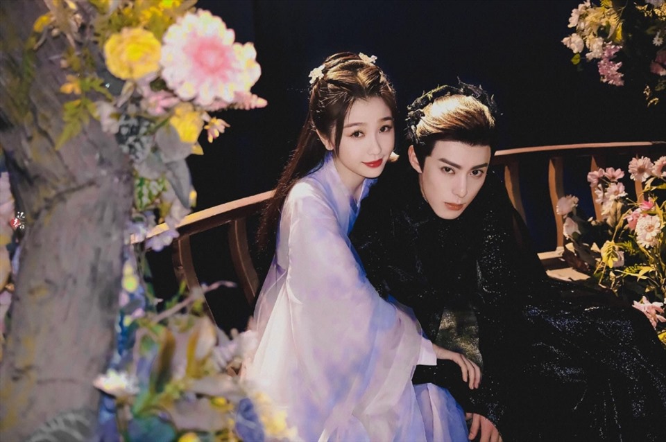 Ngu Thư Hân và nam chính trong phim "Thương lan quyết". Ảnh: CMH.