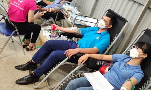 Ngày hội hiến máu tình nguyện của đoàn viên, người lao động huyện Sìn Hồ, tỉnh Lai Châu.
