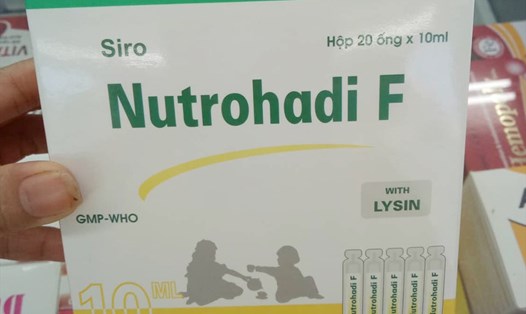 Sản phẩm thuốc Siro Nutrohadi F của Công ty CP Dược Hà Tĩnh sản xuất. Ảnh: TT.