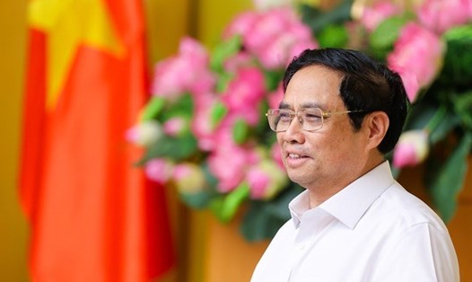 Thủ tướng Phạm Minh Chính phát biểu kết luận Hội nghị “Phát triển thị trường lao động linh hoạt, hiện đại, bền vững và hội nhập”. Ảnh: VGP