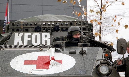 Lực lượng gìn giữ hoà bình ở Kosovo do NATO dẫn đầu (KFOR). Ảnh: AFP
