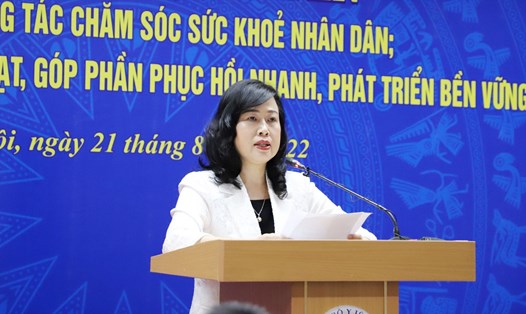 Quyền Bộ trưởng Bộ Y tế Đào Hồng Lan. Ảnh: Nguyễn Nhiên
