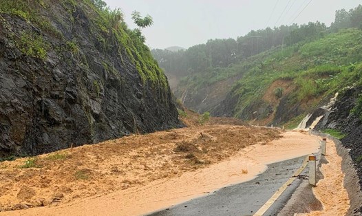 Các tỉnh Phú Thọ, Hòa Bình có mưa to, nguy cơ cao xảy ra sạt lở, lũ quét và ngập úng cục bộ. Ảnh: M.N