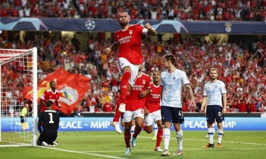 Benfica thắng chung cuộc 5-0 trước Dynamo Kiev để giành vé vào vòng bảng Champions League 2022-2023. Ảnh: UEFA