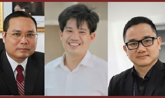 Từ trái sang phải, PGS Nguyễn An Thịnh, PGS Phan Văn Nhâm và PGS Trần Đức Tân