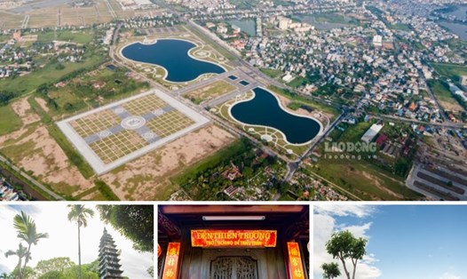 Quang cảnh khu di tích đền Trần, chùa Tháp ở Nam Định được thay "áo mới". Ảnh: V.M