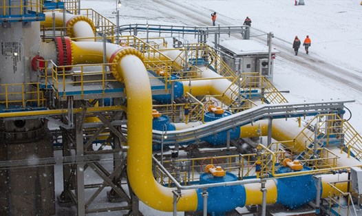 Điểm bắt đầu của đường ống dẫn khí Nord Stream 2, ở Ust-Luga, Nga, năm 2021. Ảnh: Bloomberg