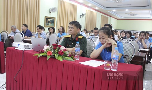 LĐLĐ tỉnh Điện Biên tổ chức tập huấn kỹ năng tuyên truyền co cán bộ, đoàn viên. Ảnh: Anh Tuấn
