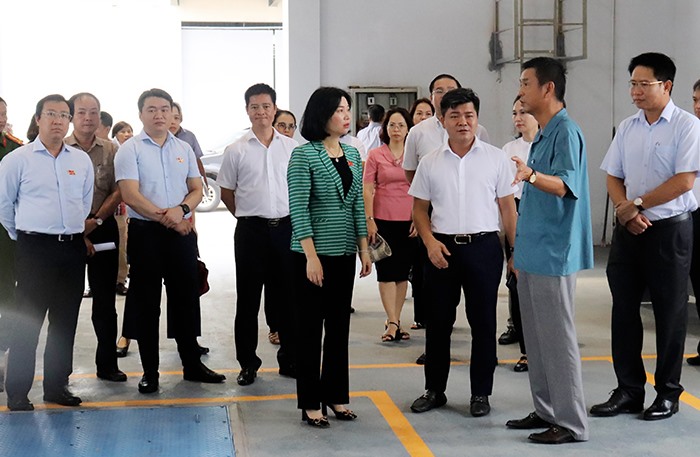 Đoàn kiểm tra khảo sát thực địa tại dự án Trạm bơm tiêu Yên Nghĩa, phường Yên Nghĩa