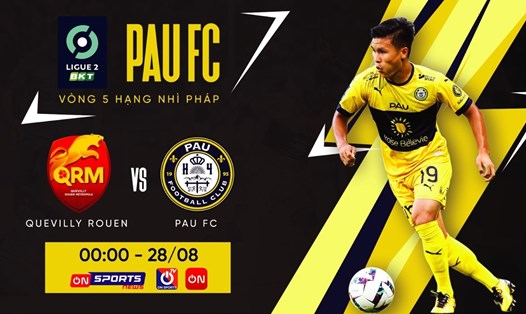 Quang Hải đứng trước cơ hội ra sân cho Pau FC trận thứ 5. Ảnh: paufc