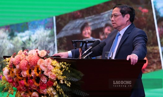 Thủ tướng Chính phủ Phạm Minh Chính phát biểu tại hội nghị. Ảnh: Văn Đức