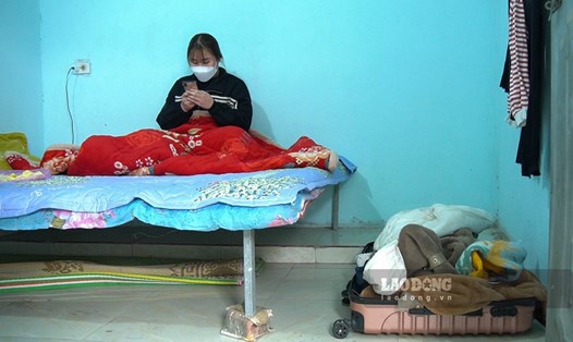Một công nhân ở Bắc Ninh thuê trọ gần KCN Quế Võ. Ảnh: PV.