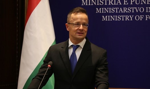 Bộ trưởng Ngoại giao Hungary Peter Szijjarto. Ảnh: Erkin Keci