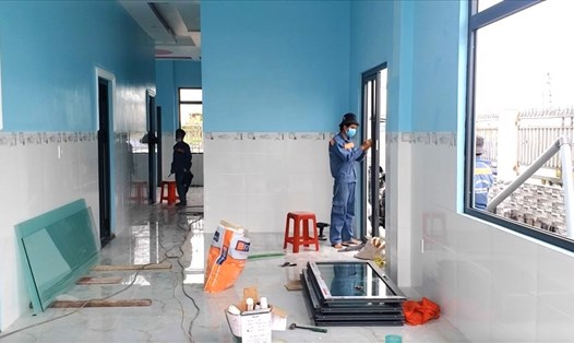 Người dân xây dựng nhà cửa tại khu tái định cư Lộc An - Bình Sơn thuộc dự án sân bay Long Thành. Ảnh: Hà Anh Chiến
