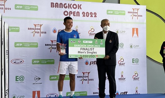 Lý Hoàng Nam có bước tiến lịch sử sau khi vào chung kết Bangkok Open 1. Ảnh: Fanpage Lý Hoàng Nam