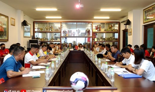 Ban tổ chức Giải bóng đá Nữ VĐQG đã có buổi họp vào sáng ngày 29.8. Ảnh: VFF