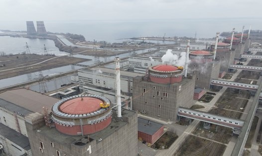 Nhà máy điện hạt nhân Zaporizhzhia ở Energodar, Ukraina, hiện do Nga kiểm soát. Ảnh: Sputnik