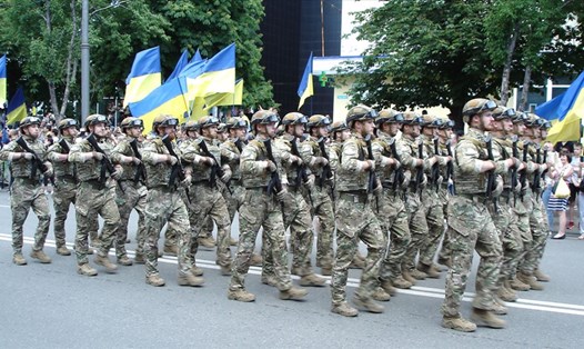 Tiểu đoàn Azov ở Mariupol, Ukraina năm 2021. Ảnh: Moscow Times