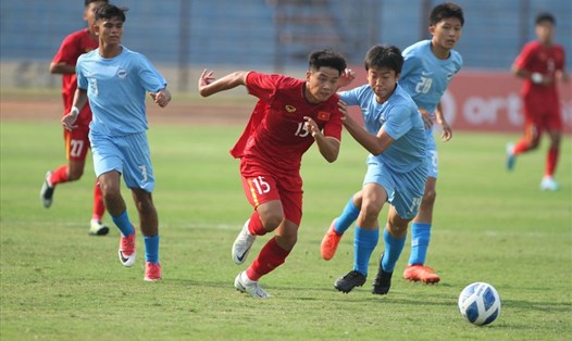 U16 Việt Nam gặp U16 Philippines ở lượt trận thứ 2 bảng A giải U16 Đông Nam Á 2022. Ảnh: VFF