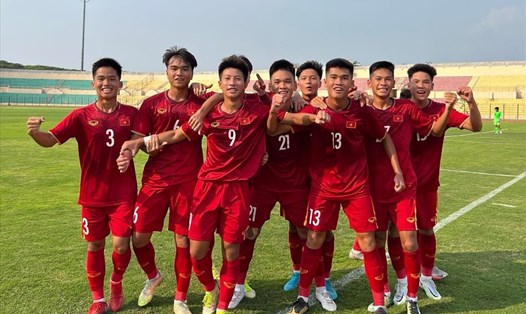 U16 Việt Nam sáng cửa vào bán kết nếu thắng U16 Philippines. Ảnh: VFF