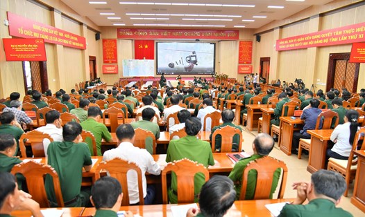 Khai mạc diễn tập khu vực phòng thủ tỉnh Kiên Giang vào sáng 30.8. Ảnh: PV