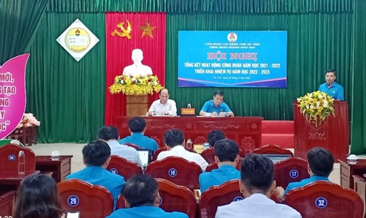 Công đoàn Giáo dục Hà Tĩnh tổ chức Hội nghị tổng kết hoạt động công đoàn năm học 2021 - 2022 và triển khai nhiệm vụ năm học 2022 - 2023.