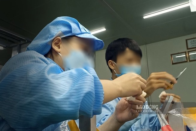 Công ty TNHH TM và Dịch vụ MTV Quốc An đưa lao động đến làm việc mà không cần bất kỳ giấy tờ gì hay phải thông qua quá trình phỏng vấn. Ảnh: Nhóm PV