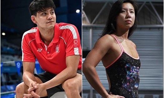 Joseph Schooling và Amanda Lim là 2 ngôi sao đội tuyển bơi Singapore dự SEA Games 31 tại Hà Nội hồi tháng 5 vừa qua. Ảnh: Straitstimes