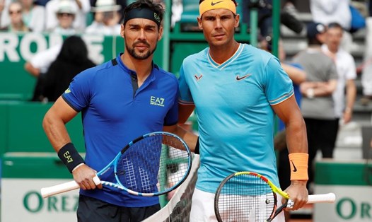 Fabio Fognini (trái) hứa hẹn sẽ gây không ít khó khăn cho Rafael Nadal tại vòng 2 US Open 2022. Ảnh: Sky News