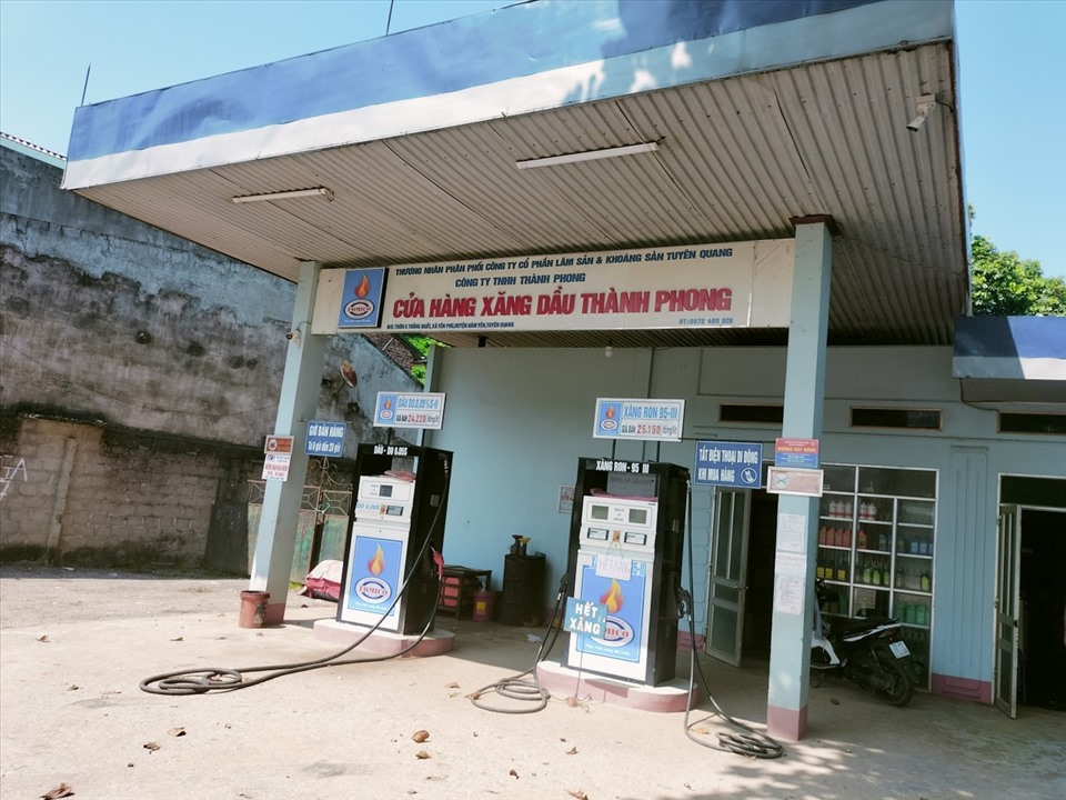 Một cửa hàng xăng dầu ngừng bán. Ảnh: CTV