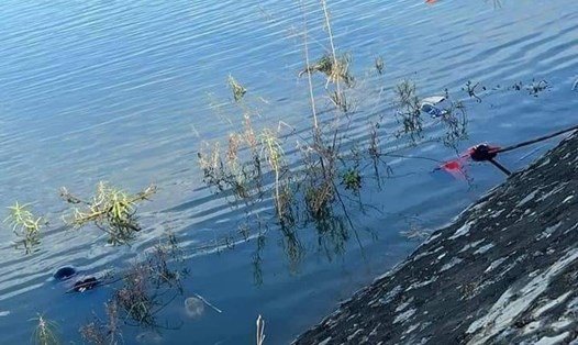 Hồ nước tại thôn Trại Rào, xã Văn Phú, huyện Nho Quan, Ninh Bình, nơi phát hiện thi thể nạn nhân. Ảnh: NT
