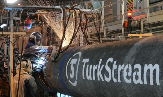 Dòng chảy Thổ Nhĩ Kỳ (TurkStream) dẫn khí đốt từ Nga qua Thổ Nhĩ Kỳ sang Châu Âu. Ảnh: Anadolu