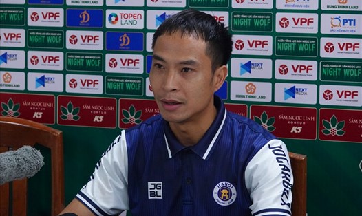 Ông Lê Đức Tuấn khẳng định tham vọng vô địch V.League 2022 của đội Hà Nội dù chặng đường phía trước còn rất dài. Ảnh: Nguyễn Đăng