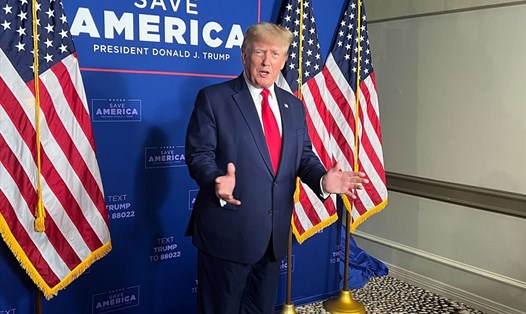 Cựu Tổng thống Donald Trump tại hôi nghị CPAC ở Texas, Mỹ. Ảnh: Fox News