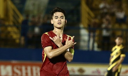 Khuất Văn Khang và các đồng đội U19 Việt Nam sớm giành vé vào chung kết giải U19 quốc tế 2022. Ảnh: Thanh Vũ